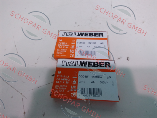 Italweber-P/N: 1421004 Type: CH10 gG 4A 500V