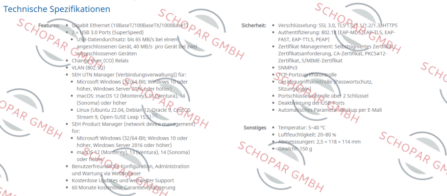SEH Technology-SEH INU-100 Industrial Network Uni / SE0038