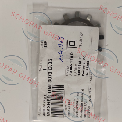 Varisco pumps-Lock washer  481001721