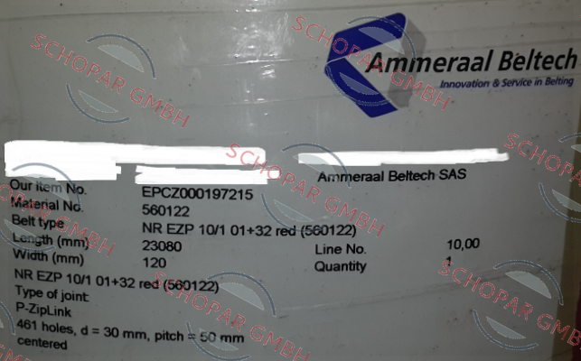 Ammeraal Beltech-NR EZP 10/1 01+32 rot (560122) 