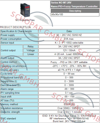Fotek-MT-20-V