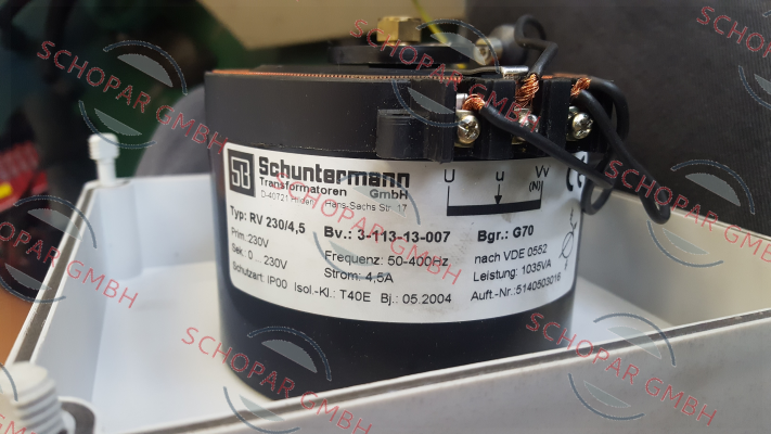 Schuntermann Transformatoren-RV 230/4.5   (Art.Nr. 311313007)  