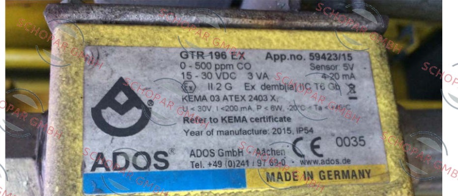 Ados-GTR 196 EX obsolete,replaced by GTR 196 EX(TOX)