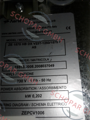 Aertesi-2560557 , type Zefiro 840/847/1250/1260  