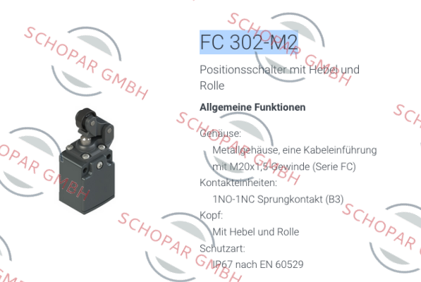 Pizzato Elettrica-FC 302-M2 