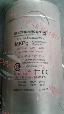Electronicon-P/N:1051317 Type: 275.186-405600/221K02