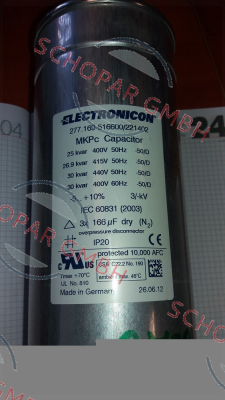 Electronicon-277.169-516600/221402, obsolete replaced by 275.186-516600 221402 