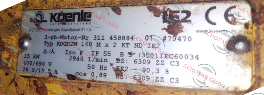 Küenle-Type:KDGN2W 160 M x 2 KT ND IE2