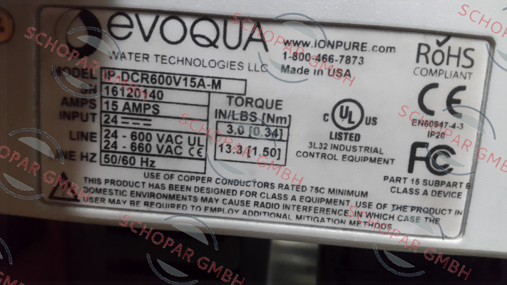 Evoqua Water Technologies-41161000001