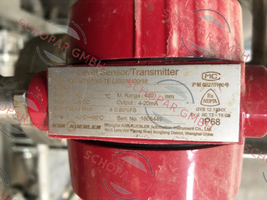 Ksr Kuebler-MG-AD/U-VK5-TE-L550/M400/18