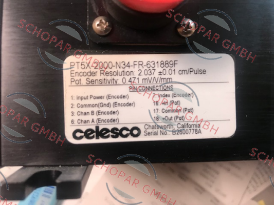 Celesco-PT5X-2000-N34-FR-631889F / 23106