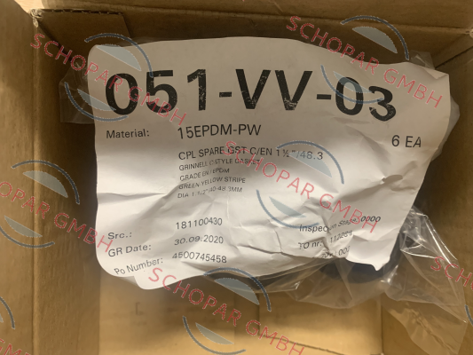 Grinnell-C-TYP Seal Gasket E /EPDMDA 1.1/2" / 40 - 48.3MM