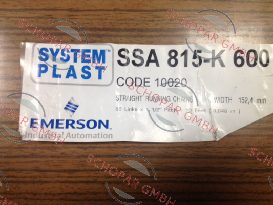 System Plast-SSA815-K600