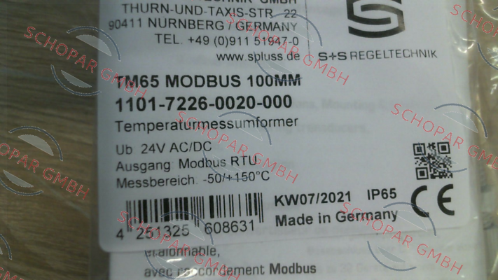 S+S REGELTECHNIK-1101-7226-0020-000