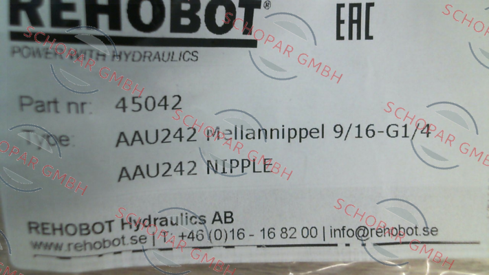 Rehobot-p/n: 45042, Type: AAU242