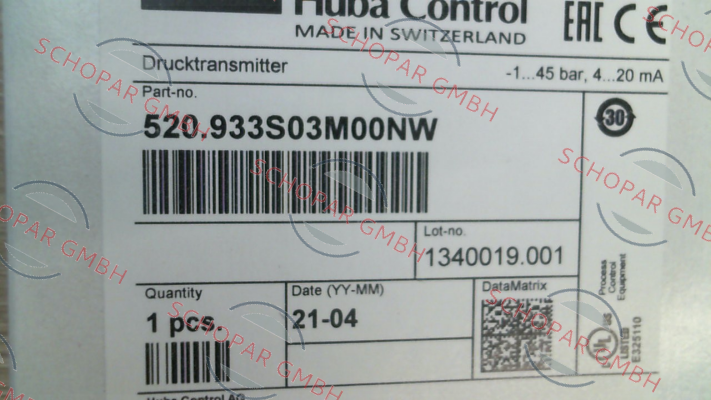 Huba Control-520.933S03M00NW