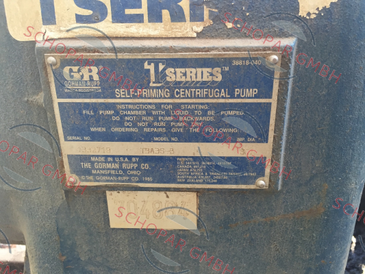 Gorman Rupp-SN: 1332719 