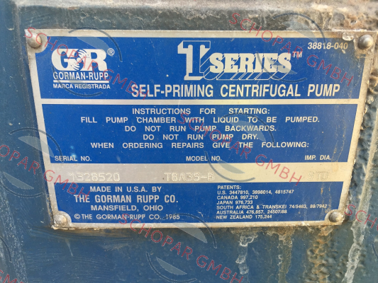 Gorman Rupp-SN: 1328520 
