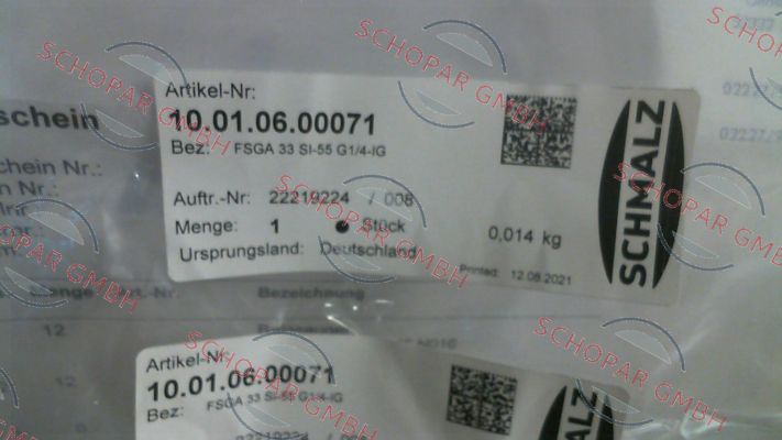 Schmalz-FSGA 33 SI-55 G1/4-IG