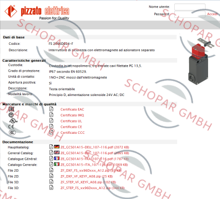 Pizzato Elettrica-FS 2096D024-F