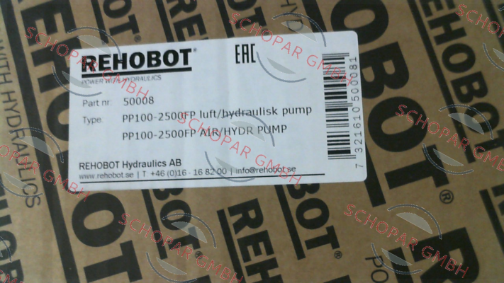 Rehobot-p/n: 50008, Type: PP100-2500FP