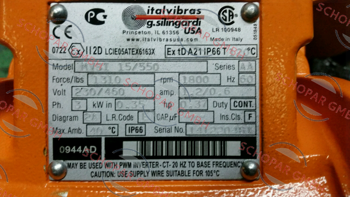 Italvibras-MVSI 15/550 - alternative  MVSI 15/550-S02 