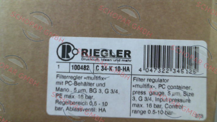 Riegler-100482 / C 34-K 10-HA