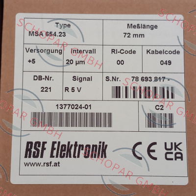 Rsf Elektronik-MSA 654.23