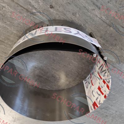 Ekd Gelenkrohr-Cover outside stainless steel x 4200 / 164 with 42 band holders