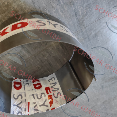 Ekd Gelenkrohr-Cover inside stainless steel x 3975 / 168 with 53 band holders