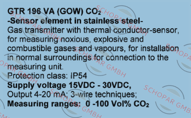 Ados-GTR 196 VA (GOW) CO2    